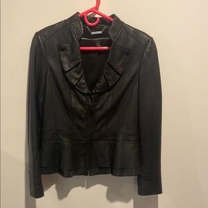 White House Black Market Black Leather Jacket